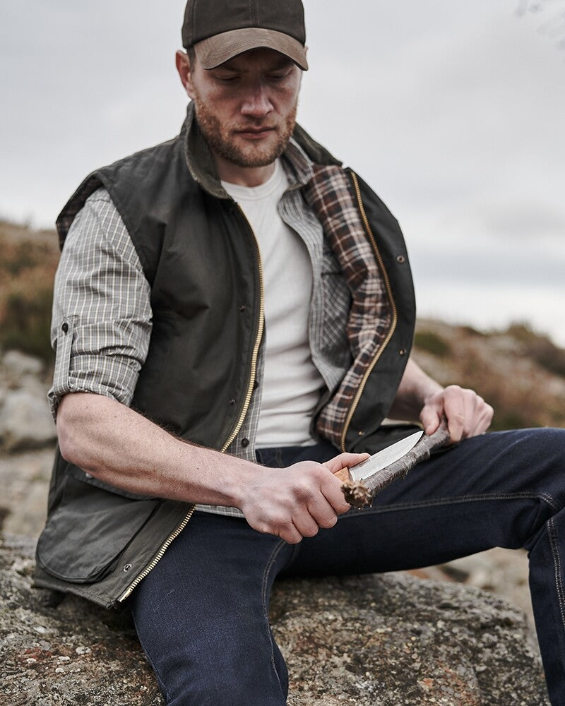 Hoggs of Fife Padded Wax Waistcoat.