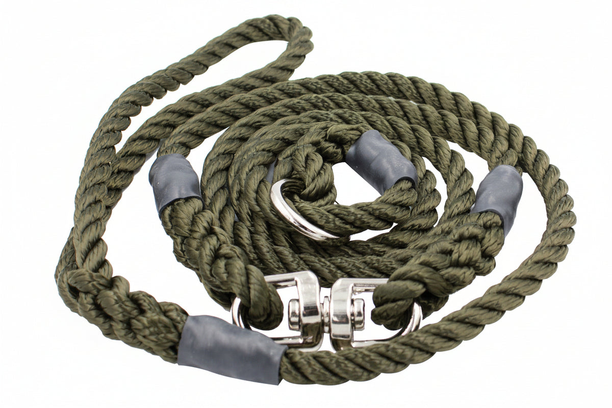 Bisley Green Swivel Slip Lead | Anti-Twist 8mm Rope | The Gundog Catalogue