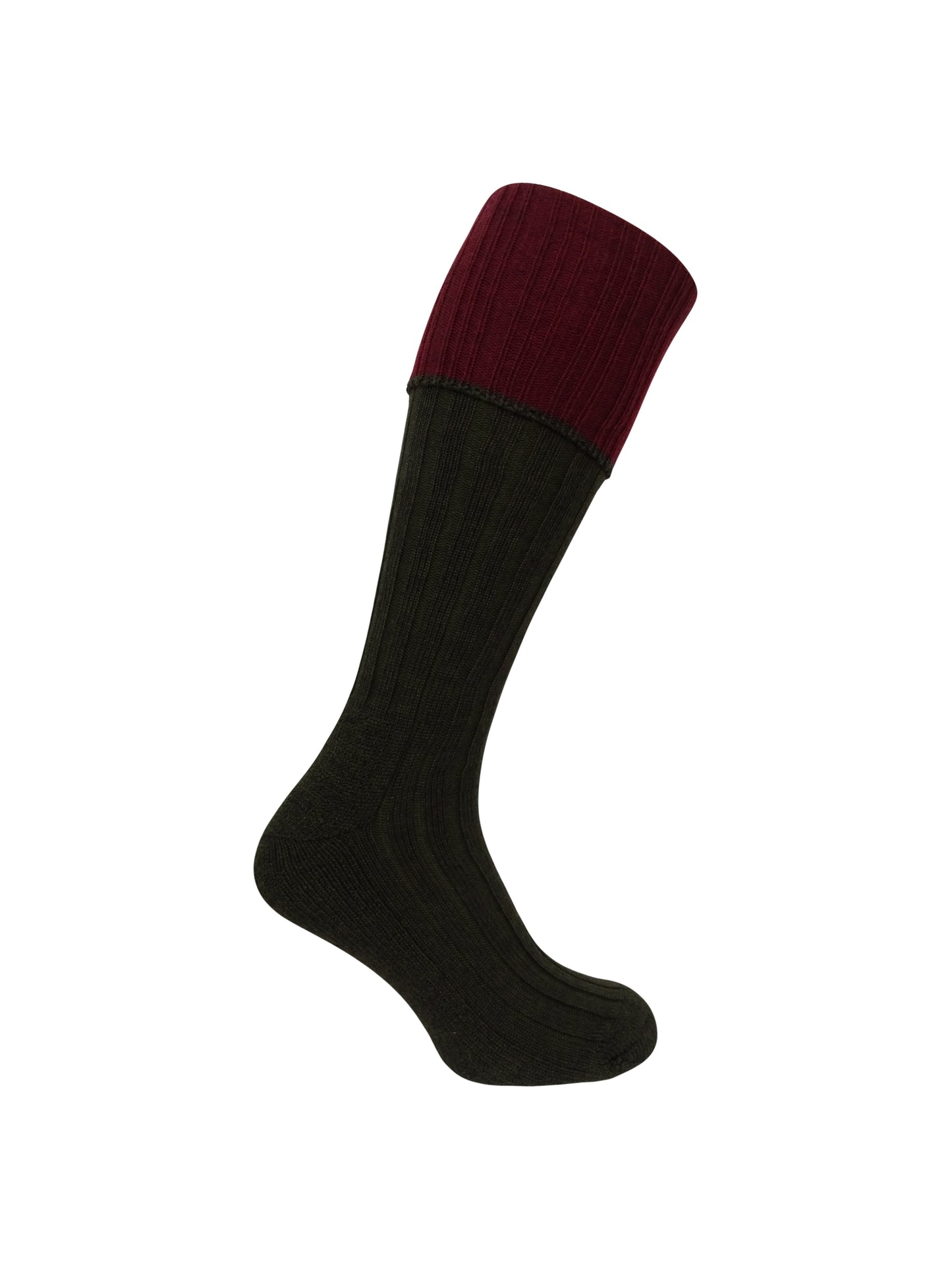 Hoggs of Fife 1901 Contrast Turnover Top Stockings