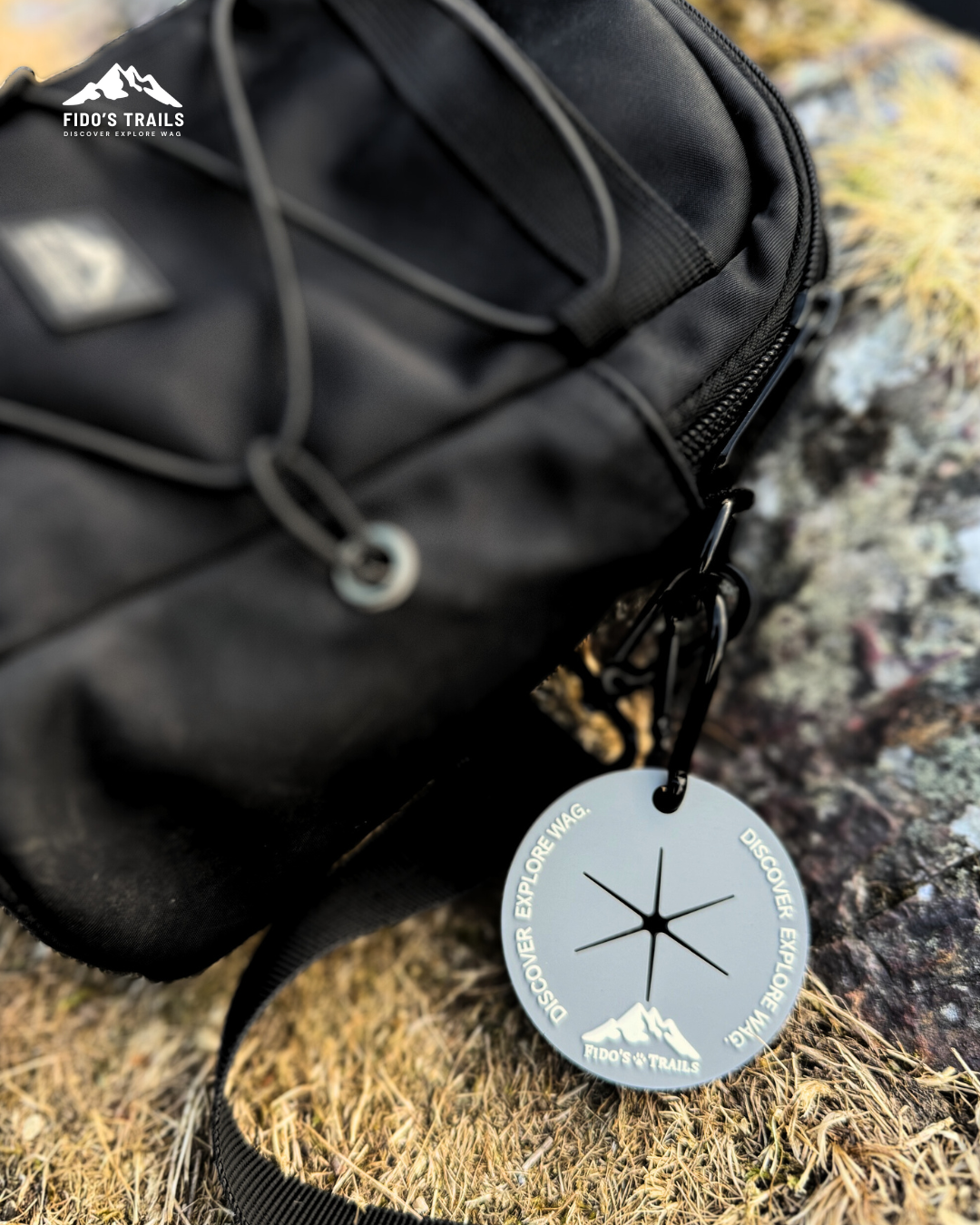 Fido’s Trails Poo Bag Tag - Mountain Grey