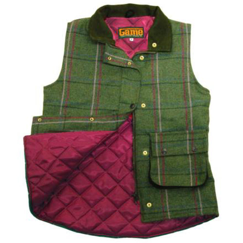 Ladies Game Ruby/Abby Tweed Gilet
