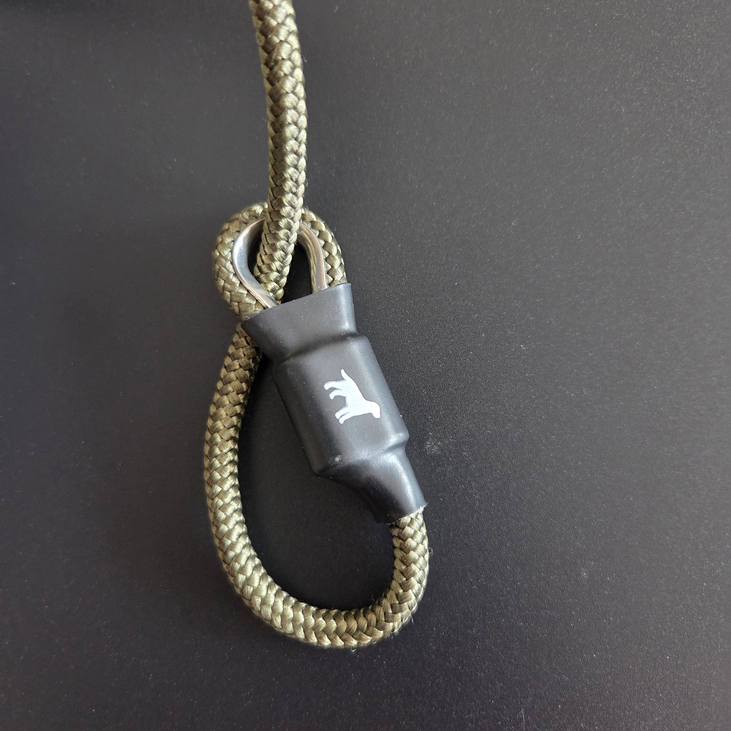 ProTrain Expert Slip Lead | 5mm Braided Rope | Metal Ferrule Clamps | Olive