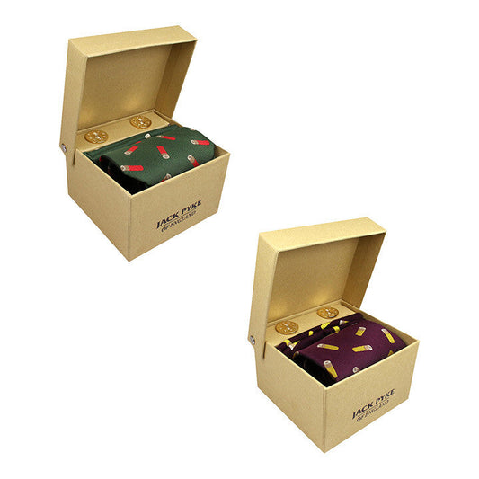 Jack Pyke Tie, Hanky and Cufflinks Gift Set - Cartridge