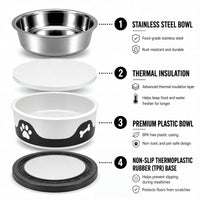 ThermaCool Dog Bowl | Insulated Dog Bowl with SuperMat® Technology | Espresso
