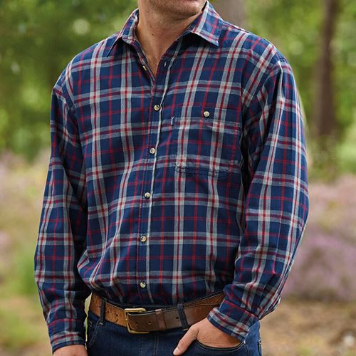 Mens Champion Country Fleece Lined Check Shirt