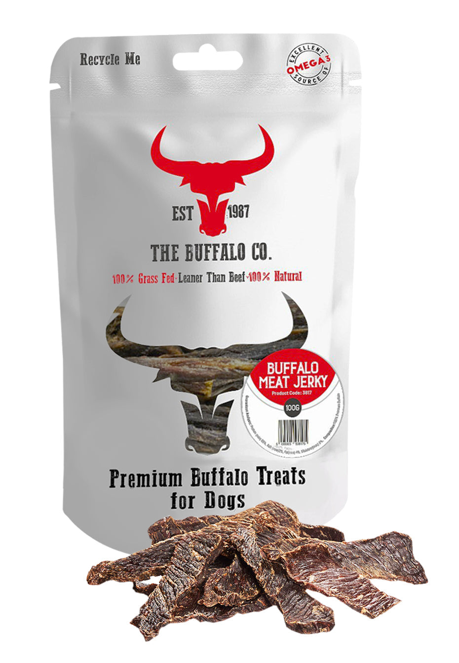 Buffalo Meat Jerky - Dog Treats