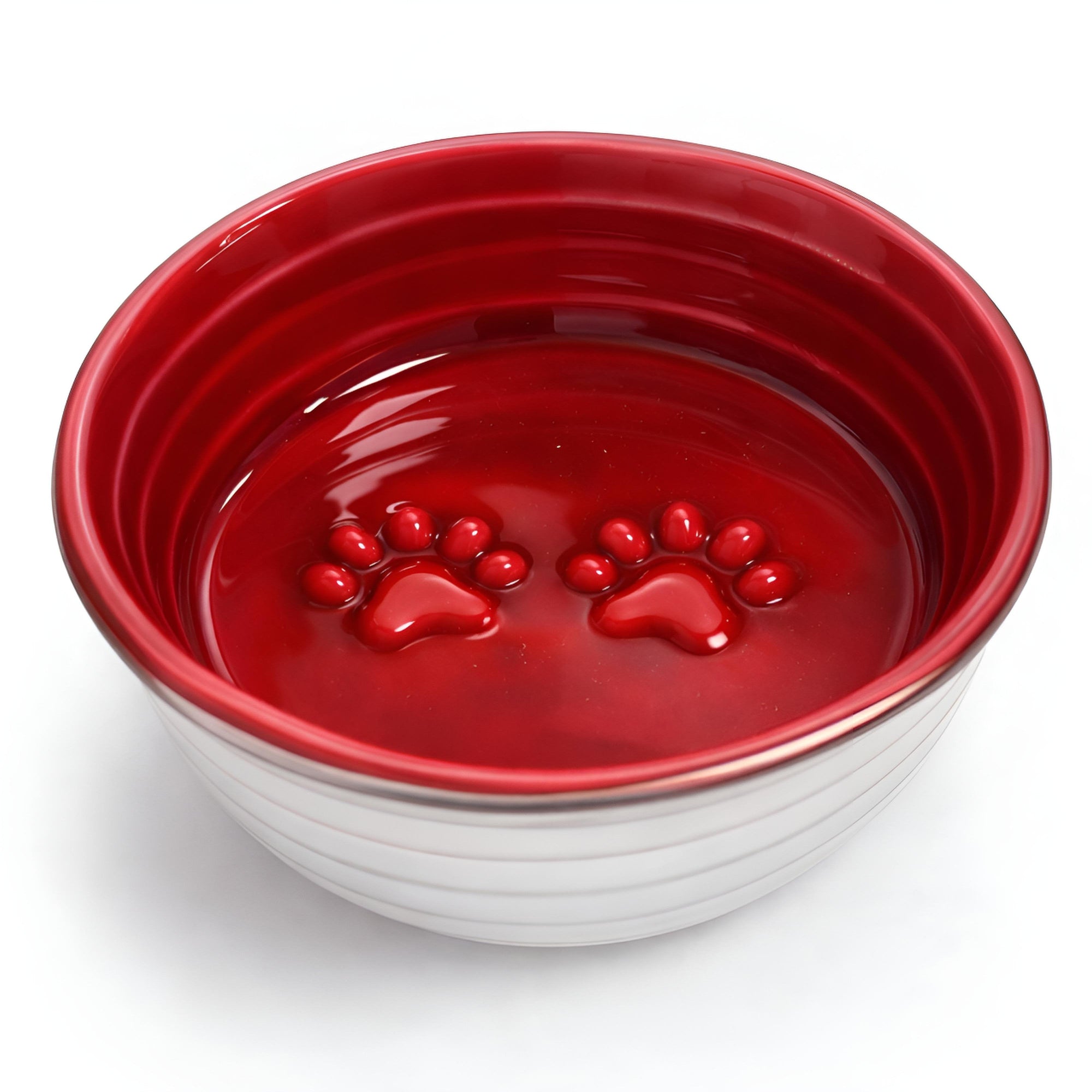 The Poppy Collection Dog Bowl - Red