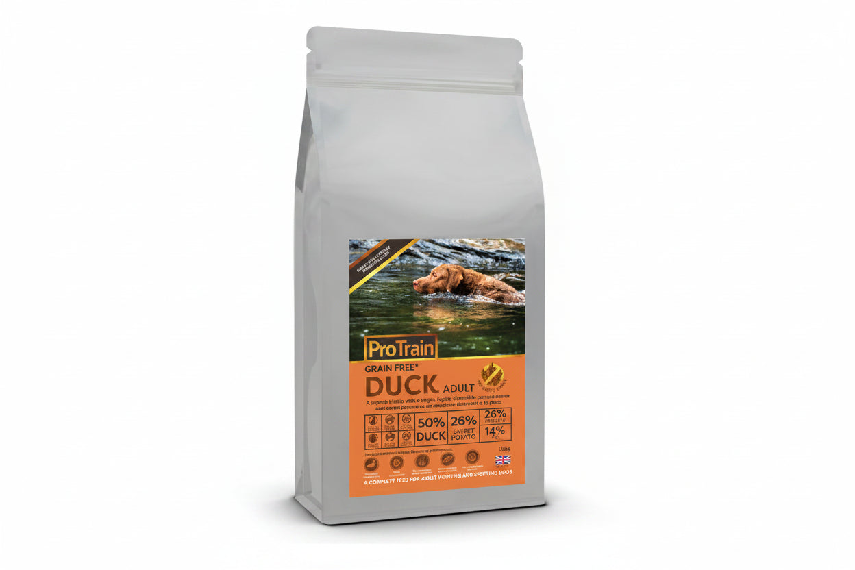 ProTrain Grain-Free Duck Dry Dog Food | 50% Duck | Made in the UK