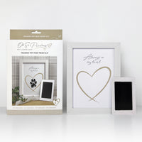 Framed Pet Paw Print Keepsake With Ink Kit