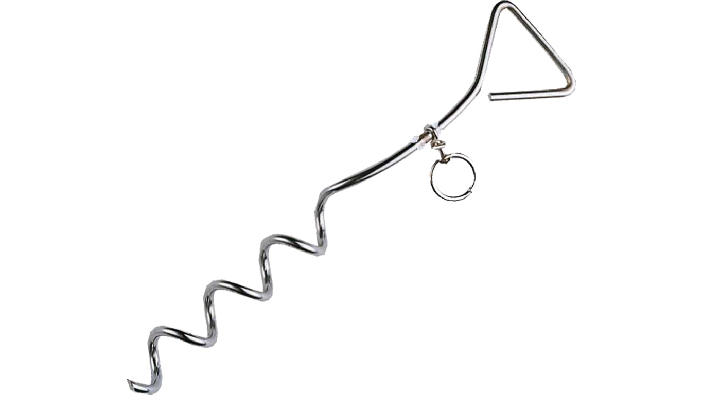 Corkscrew Dog Tether | Spiral Ground Stake for Dogs | Secure Outdoor Tether