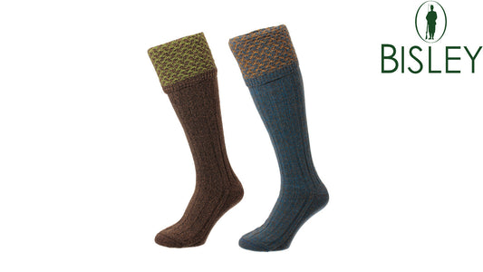 > Hatfield Honeycomb Texture Shooting Socks Petrol by Bisley