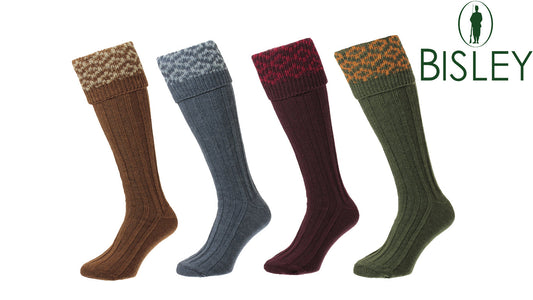 > Patterned Top Shooting Socks by Bisley