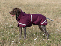 Luxe Waterproof Dog Coat 0g - Burgundy