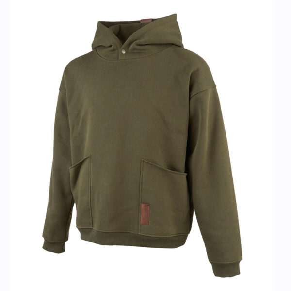 Dog & Field Handler Hoodie olive green front product view