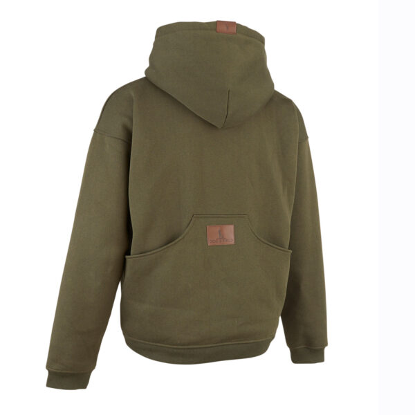 Dog & Field Handler Hoodie rear product view showing dummy pocket