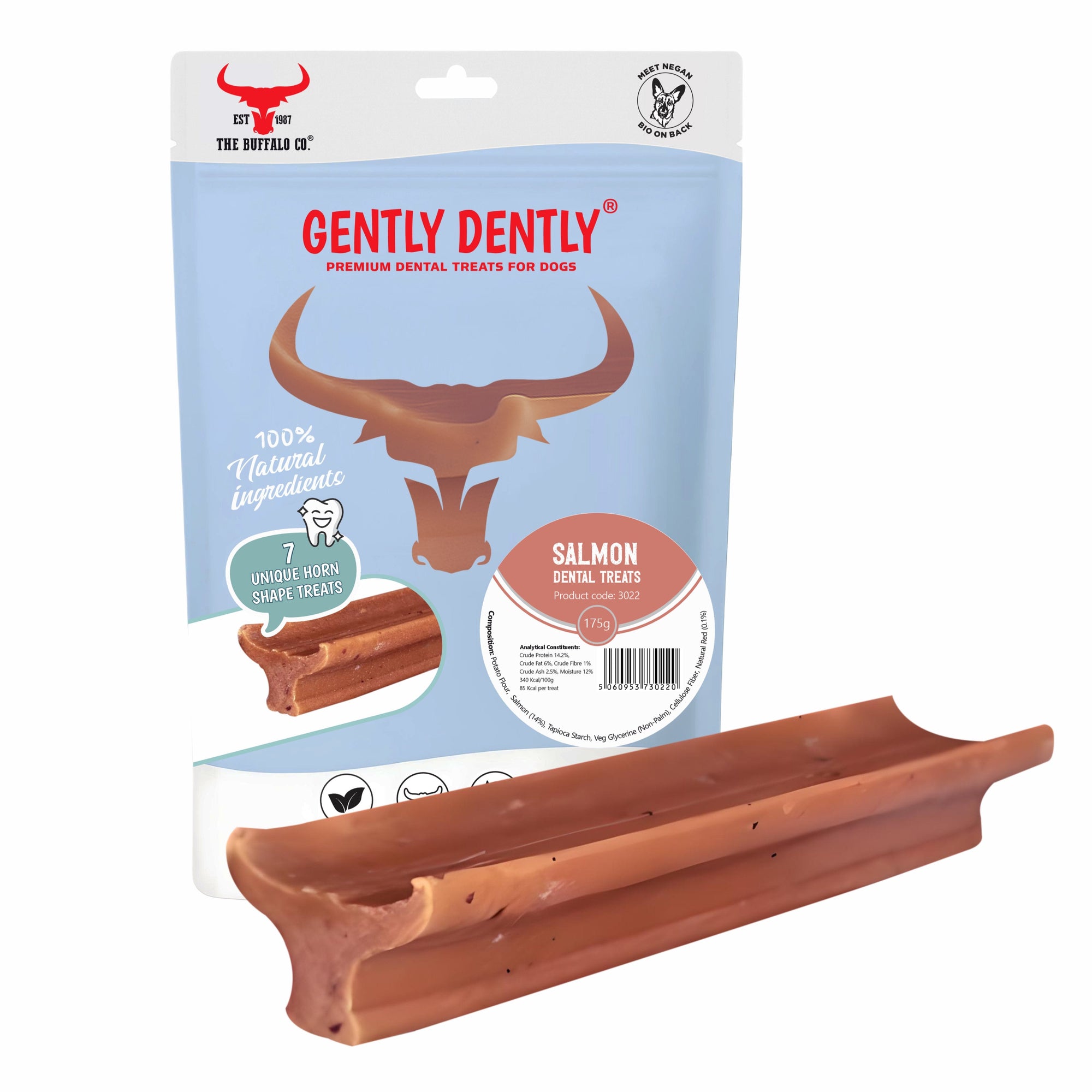 Gently Dently- Salmon Dental Treats for Dogs 175g