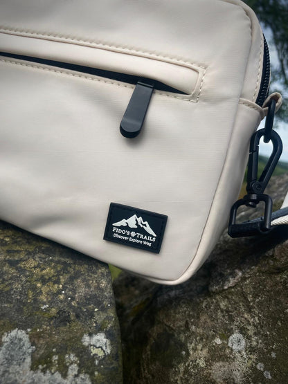 Dog Walking Bag with Mini Treat Pouch - Stone | Fido's Trails