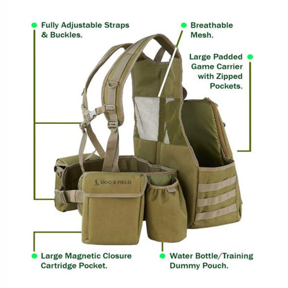 Dog & Field Pro Alpha Handler Vest – Premium Gundog Training & Utility Vest