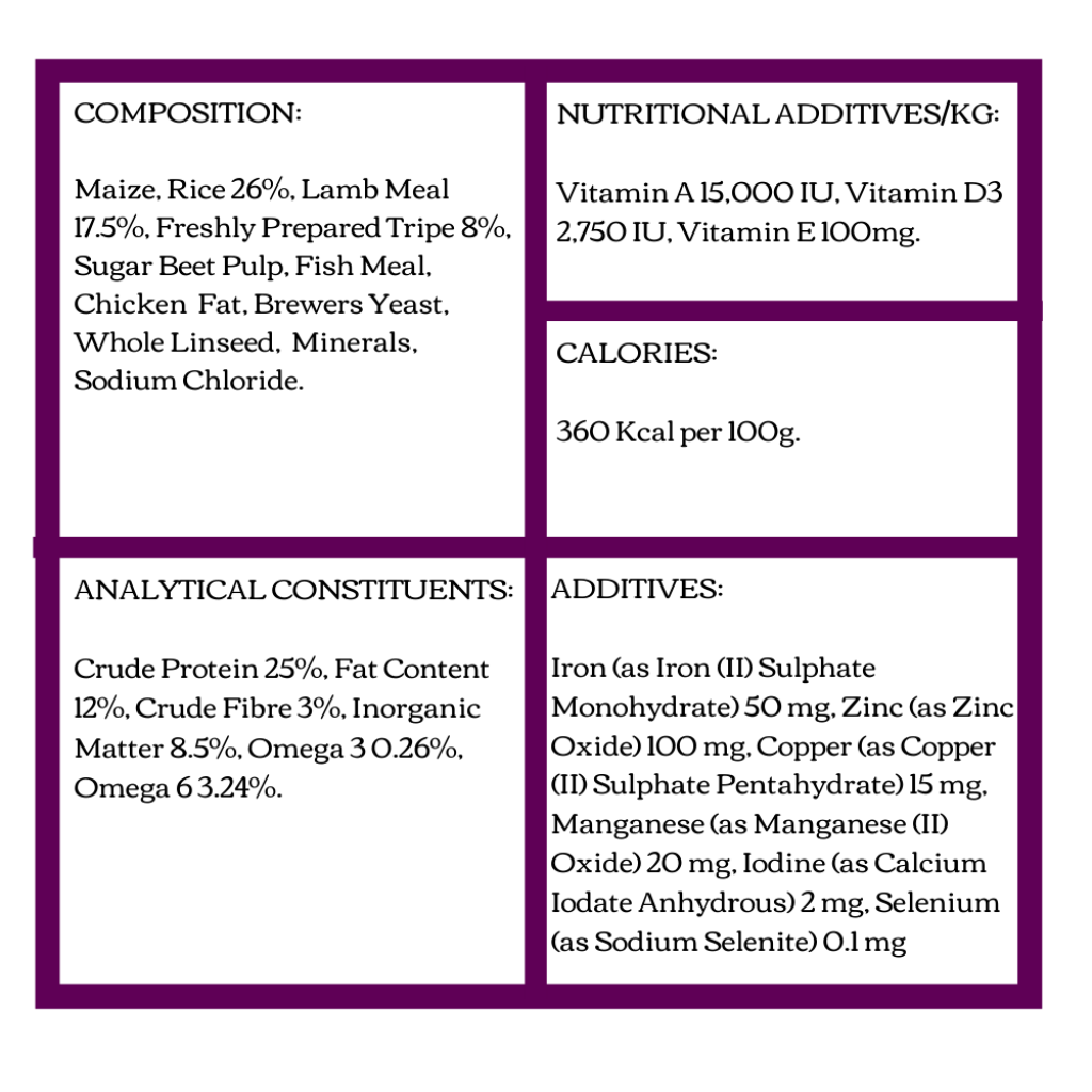 Country Pursuit Lamb, Rice & Tripe - Premium Range Dry Dog Food