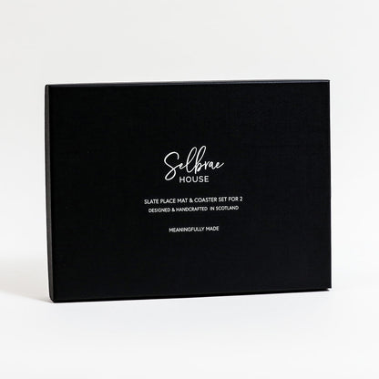 Stag Slate Coaster & Place Mat Set