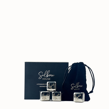 Stag Stainless Steel Ice Cubes - Set of 4