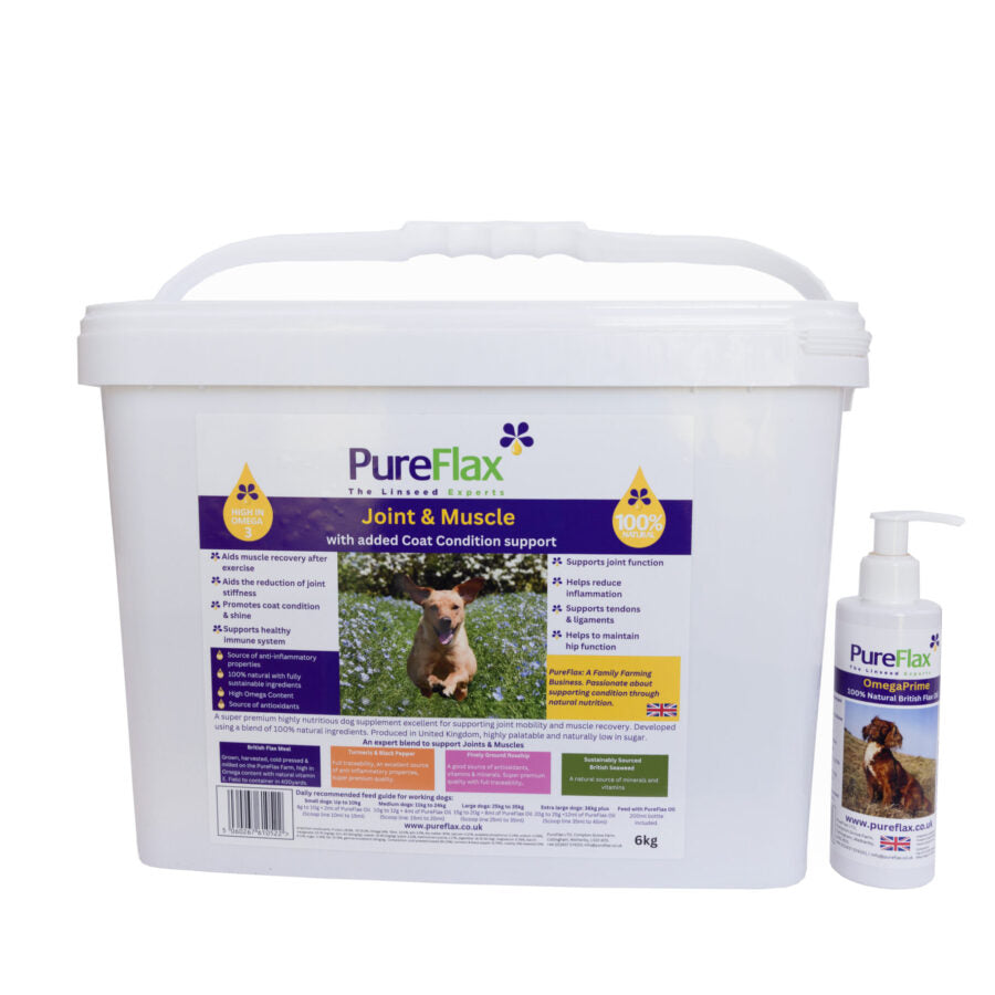 PureFlax Joint & Muscle Supplement | With Coat Condition Support | Made on the PureFlax Farm