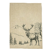 Scenic Stag Linen Tea Towel