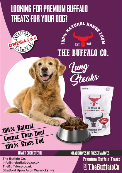Buffalo Lung Steaks - Dog Treats