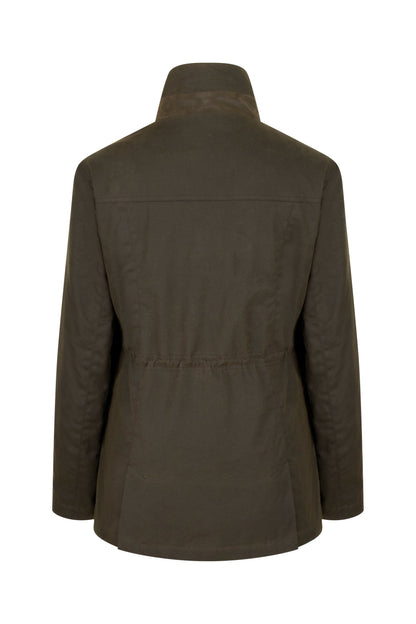 CLEARANCE - Hoggs of Fife Caledonia Ladies Waxed Jacket. Antique Olive.