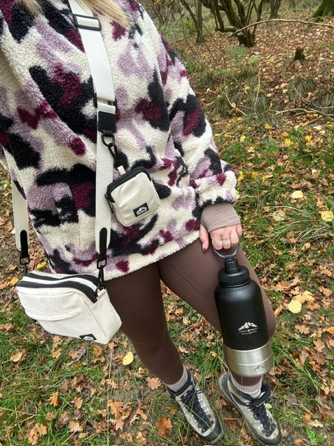 Dog Walking Bag with Mini Treat Pouch - Stone | Fido's Trails