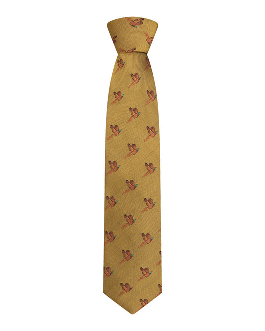 100% Silk Woven Tie Pheasants Boxed