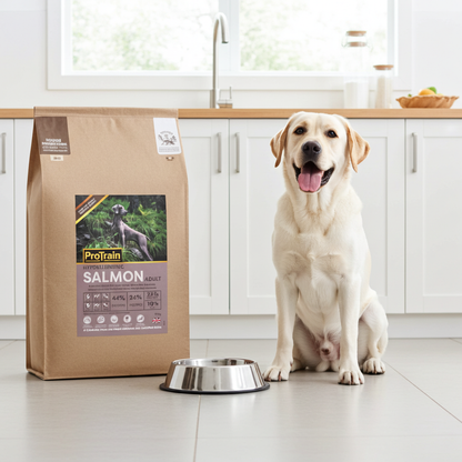 ProTrain Hypoallergenic Salmon Dry Dog Food – Single Protein, Grain-Sensitive & Sensitive Skin Formula (Made in UK)