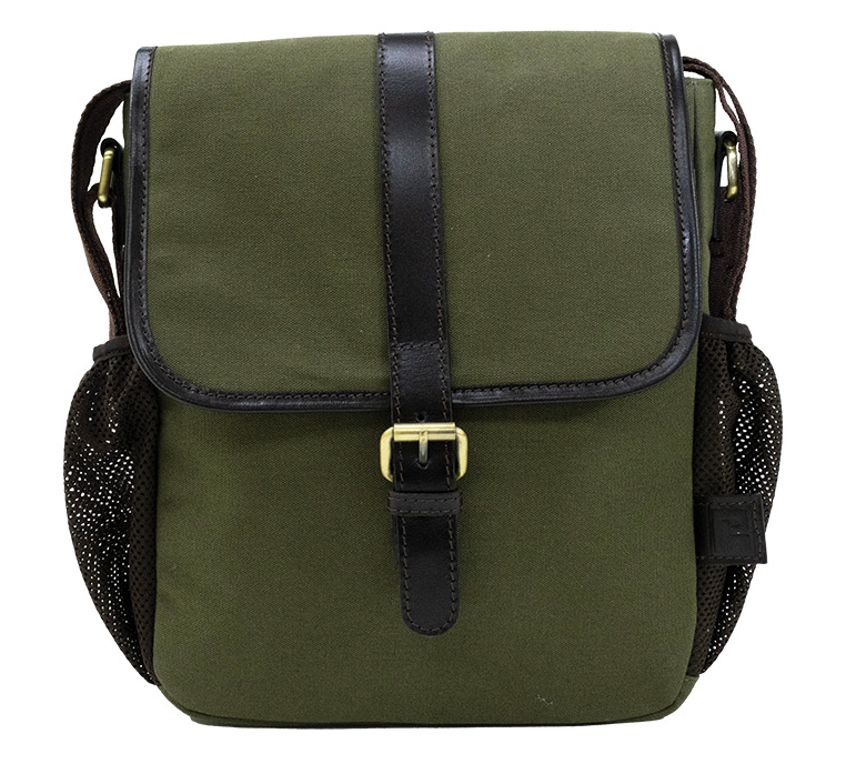 Bisley Dog Training Bag Canvas | Leather Trim & Brass Fittings | 28x32x8cm