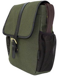 Bisley Dog Training Bag Canvas | Leather Trim & Brass Fittings | 28x32x8cm