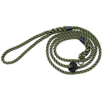 Bisley Deluxe 6mm Slip Lead 1.2M | Rubber Stop | Green, Natural, Red, Blue