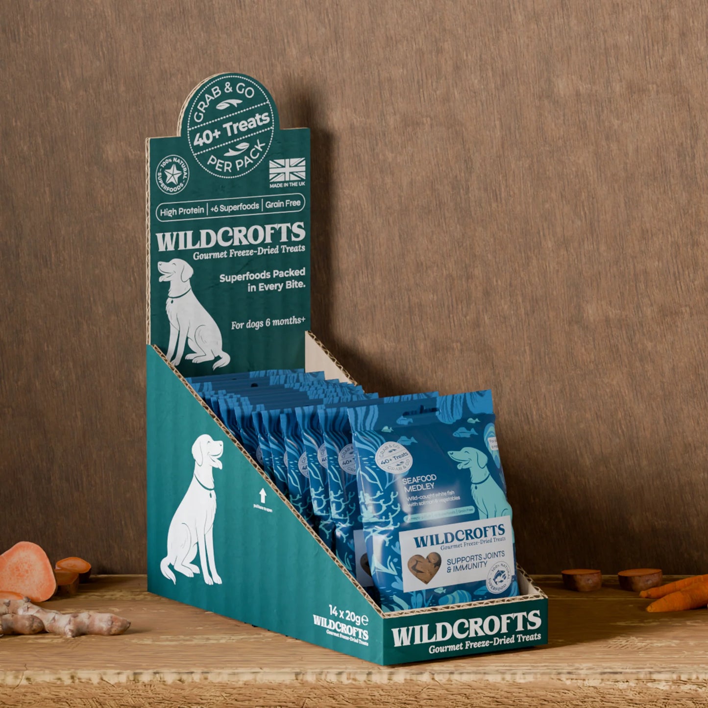 Wildcrofts Seafood Medley | Freeze-Dried White Fish, Salmon & Vegetables | Supports Joints & Immunity