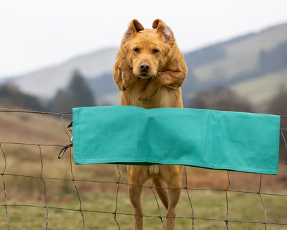 Barbed Wire Cover | Waterproof Canvas | Safe Fence Crossing for Handlers & Dogs | Red or Green