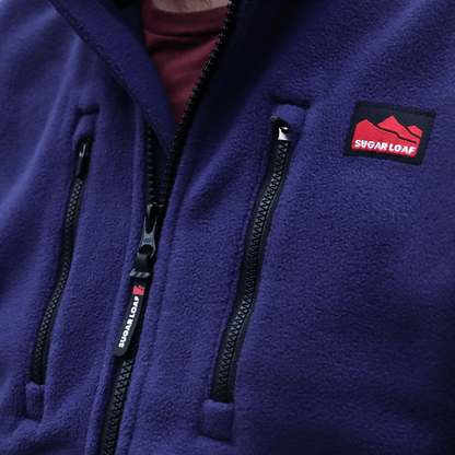 Sugar Loaf Highland Polar Fleece Gilet - Indigo Blue