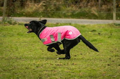 Classic 240g Waterproof Dog Coat - High Viz Pink