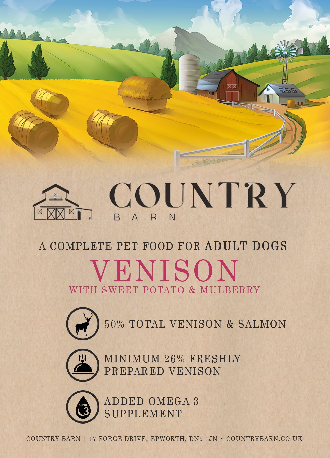 Venison & Mulberry-Dry Dog Food