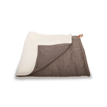 THE LINCOLN | LUXURY TWEED & FAUX FUR REVERSIBLE DOG BLANKET