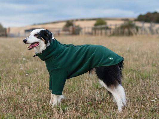 WIDE FIT Fleece Dog Jumper - Hunter Green