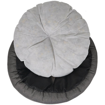 THE BALMORAL | LUXURY HERRINGBONE CALMING DONUT DOG BED