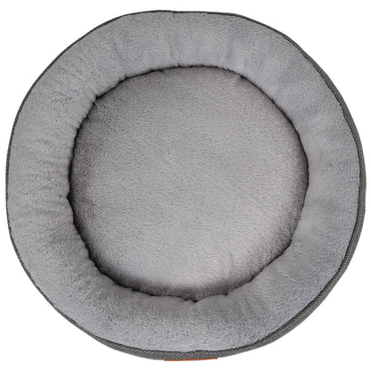 THE BALMORAL | LUXURY HERRINGBONE CALMING DONUT DOG BED