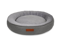 THE BALMORAL | LUXURY HERRINGBONE CALMING DONUT DOG BED