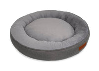 THE BALMORAL | LUXURY HERRINGBONE CALMING DONUT DOG BED
