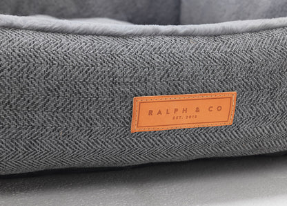 THE BALMORAL | LUXURY HERRINGBONE BOLSTER DOG BED