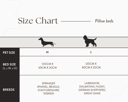 THE BALMORAL | LUXURY HERRINGBONE FLAT PILLOW DOG BED