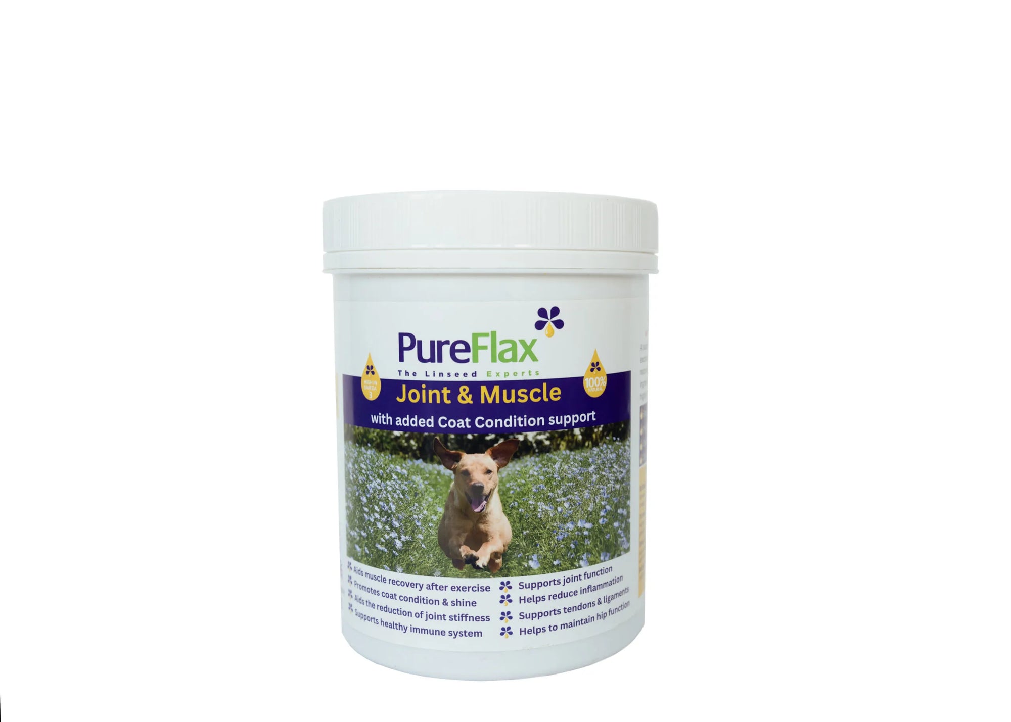 PureFlax Joint & Muscle Supplement | With Coat Condition Support | Made on the PureFlax Farm