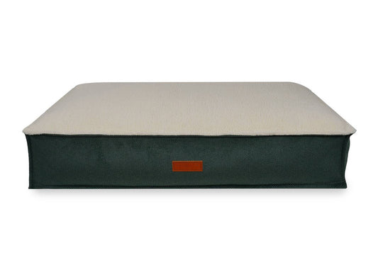 THE RICHMOND | LUXURY GREEN FLAT PILLOW DOG BED